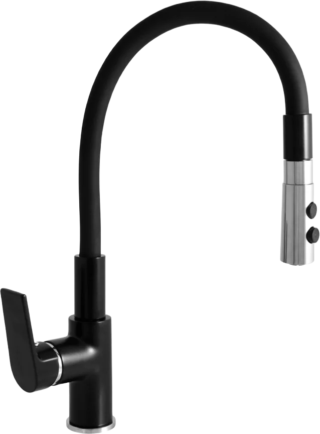 Смеситель для кухни Rav Slezak Colorado с гибким изливом черный матовый - хром CO119.5/12CMATC - 0