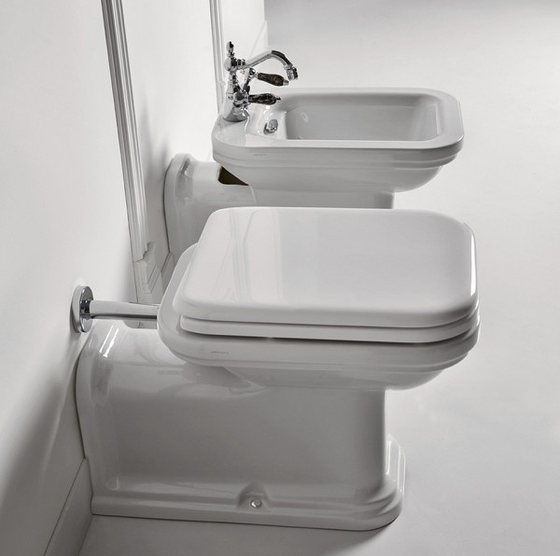 Биде напольное удлиненное Kerasan Waldorf белый  4120K1bi/cr*1 - 2