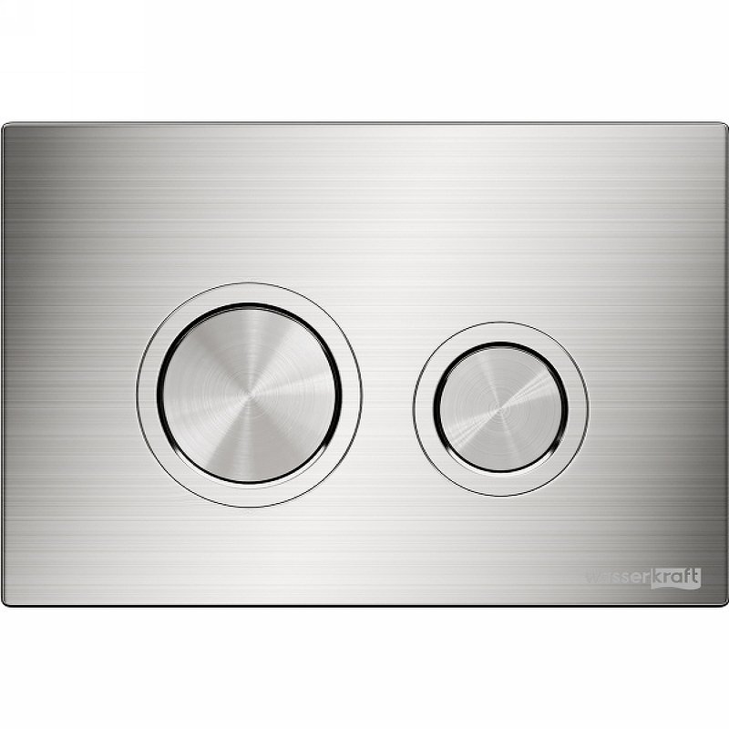 Система инсталляции для унитазов Wasserkraft Aller кнопка смыва никель 10TLT.010.ME.BN01 - 1