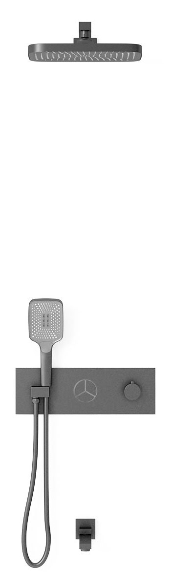 Душевой комплект Vincea с термостатом сталь VSFW-432T1GM - 1