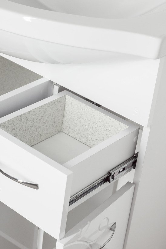 Тумба с раковиной Style Line Эко Фьюжн №26 80 белая - 2