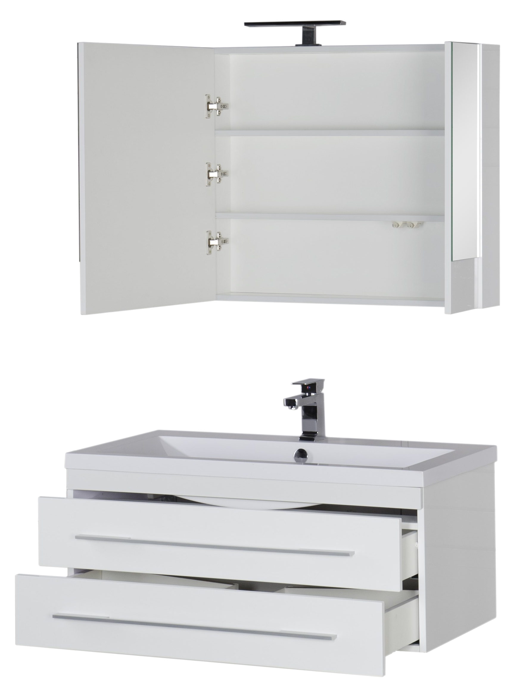 Зеркало-шкаф Aquanet Нота 100 камерино белый 165372 - 10