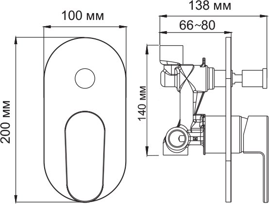 Смеситель Wasserkraft Donau 5361 С ВНУТРЕННЕЙ ЧАСТЬЮ - 4