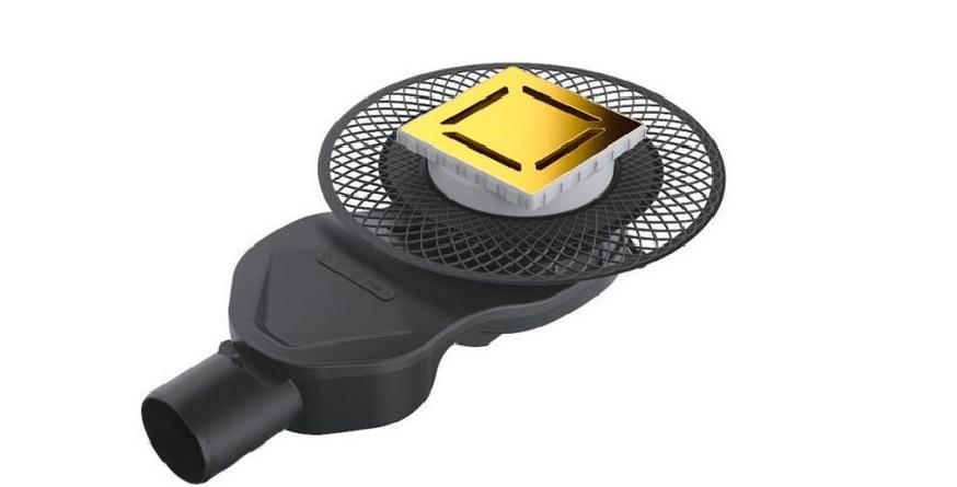 Душевой трап Berges Platz Norma 15х15 золото глянцевый 092159 - 0