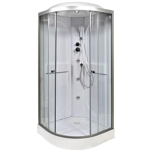 Душевая кабина Deto L 100х100 с гидромассажем и электрикой, хром  L601GM+EL - 1