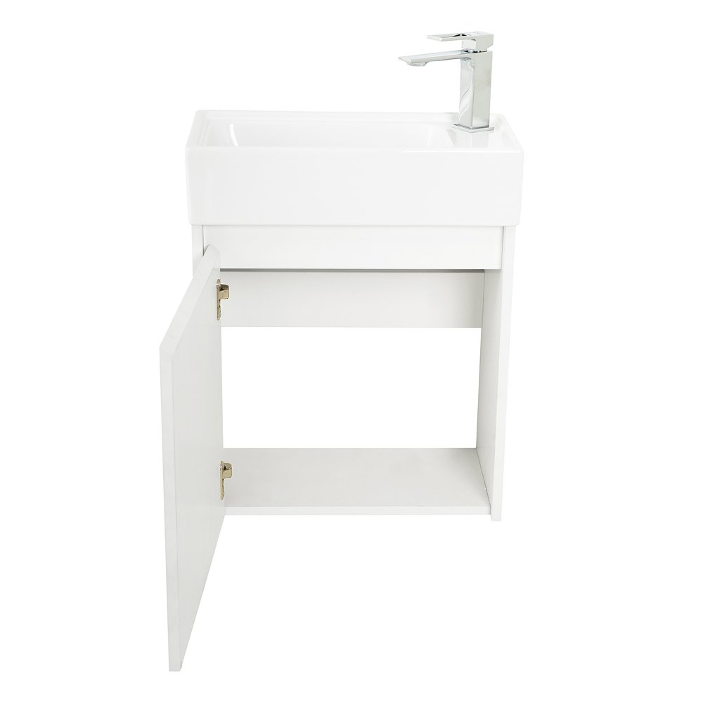 Тумба с раковиной Belbagno Kraft Mini 50 L белый матовый - 5