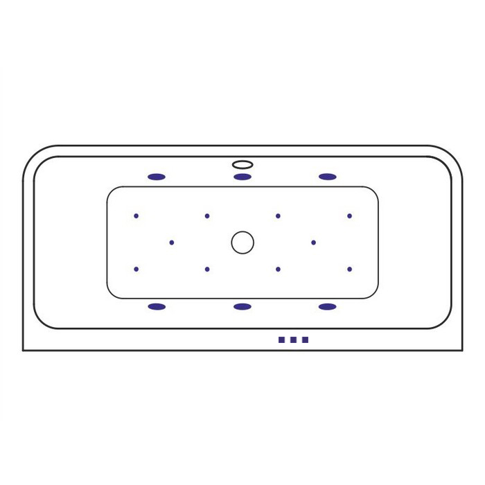 Ванна акриловая Excellent Arana Relax 180х85 с гидромассажем белый - золото WAEX.ARA18.RELAX.GL - 5