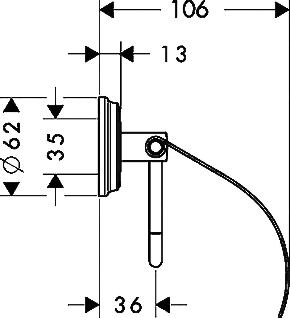 Держатель туалетной бумаги Hansgrohe Logis Classic 41623000 с крышкой - 1