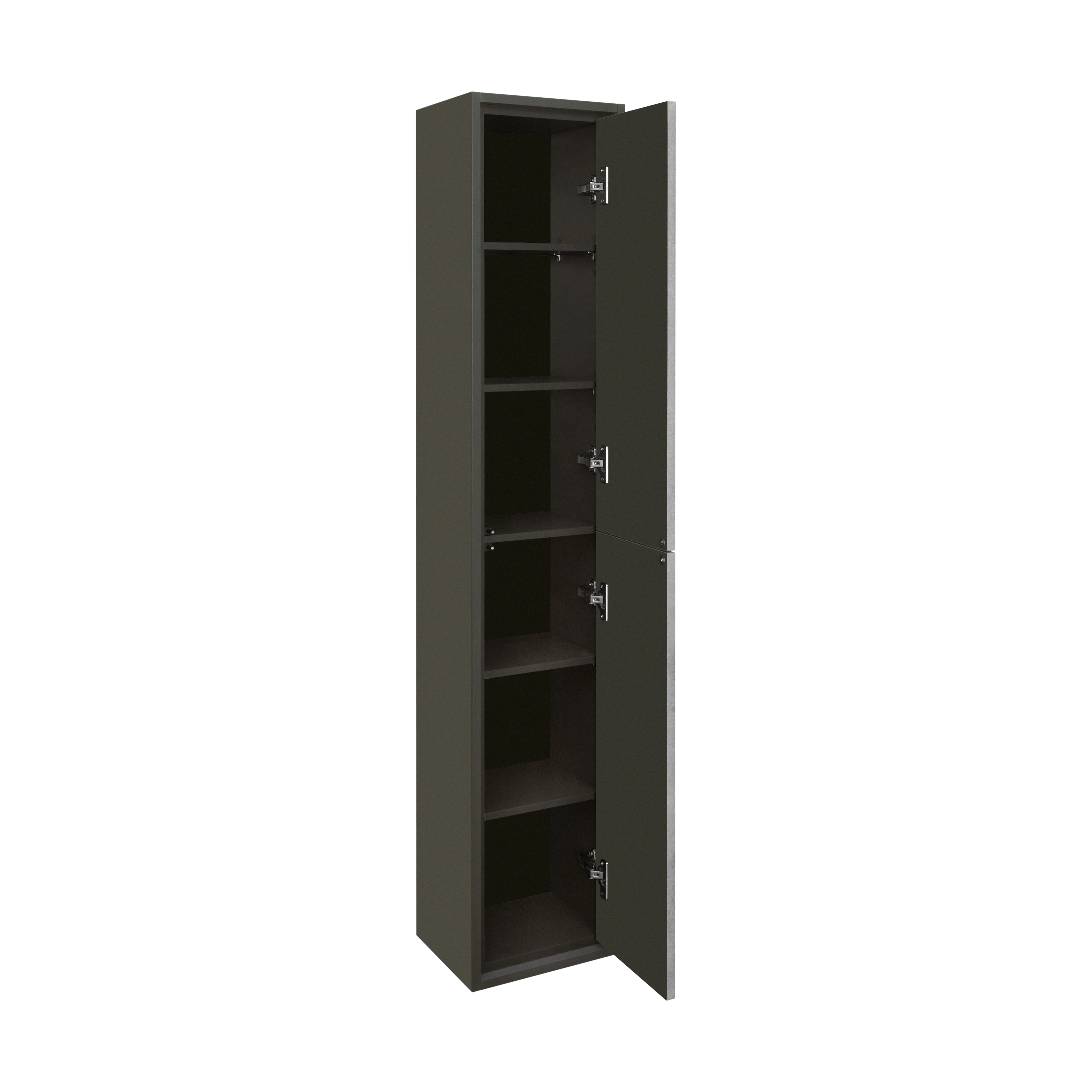 Шкаф-пенал Aquaton Уэльс 30 серый-черный матовый 1A267703WA6A0 - 1