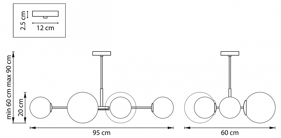 Люстра на штанге Lightstar Croco 815460 - 1