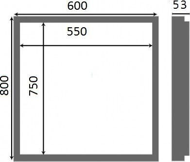 Люк настенный Люкер AL-KR 80x60 - 11