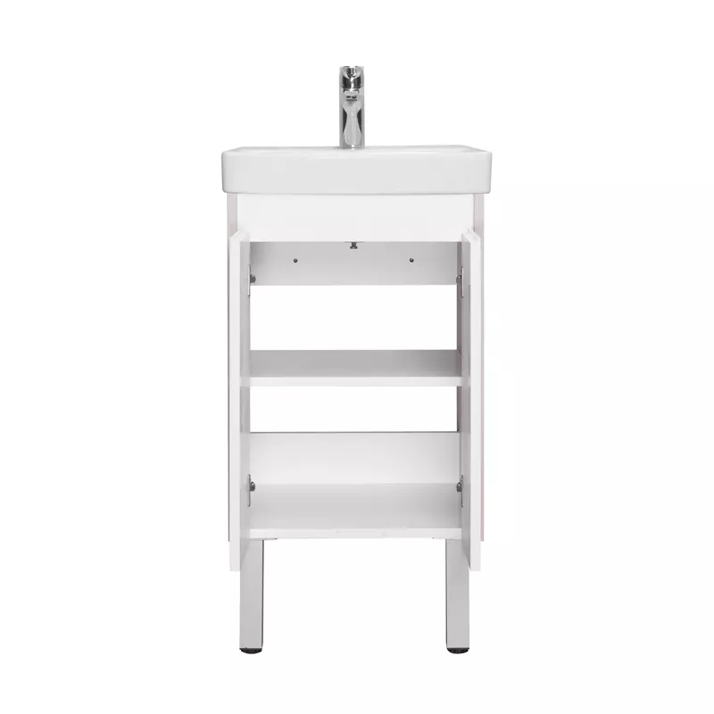 Тумба с раковиной Aquaton Сканди Doors 45 белый - светлое дерево 1A2787K0SDB20 - 5