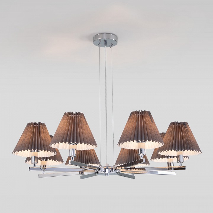 Подвесная люстра Eurosvet Peony 60136/8 хром/графит - 1