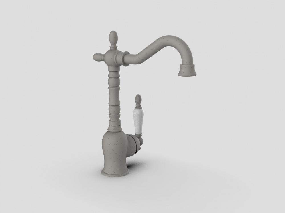 Смеситель для раковины GPD Retro бежевый матовый  MTL180-KG - 4