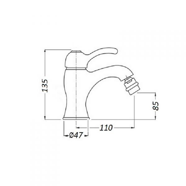 Смеситель для биде Magliezza LUCE хром  50127-cr - 1
