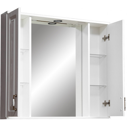 Зеркало-шкаф Stella Polar Кармела 85 с подсветкой белый SP-00001143 - 2