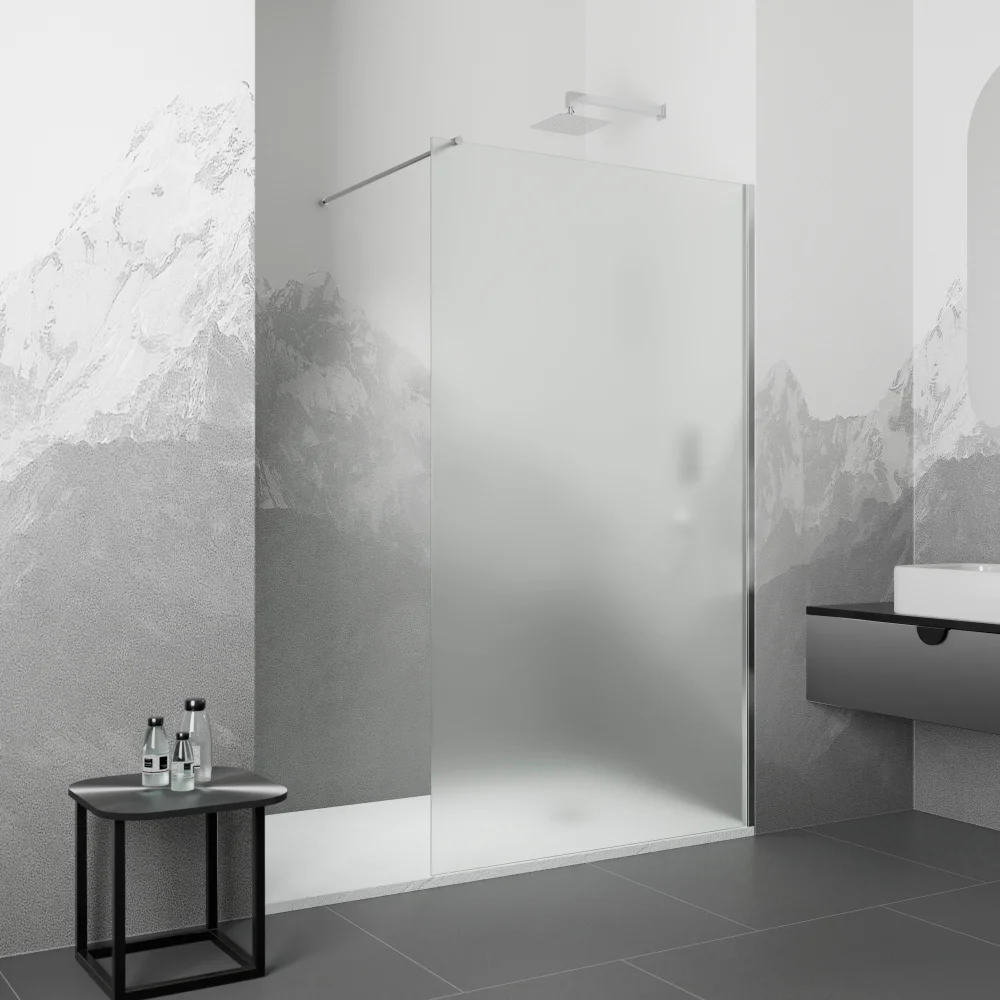 Душевая перегородка RGW Walk In WA-010 100х195 профиль хром стекло матовое 351001010-21 - 1