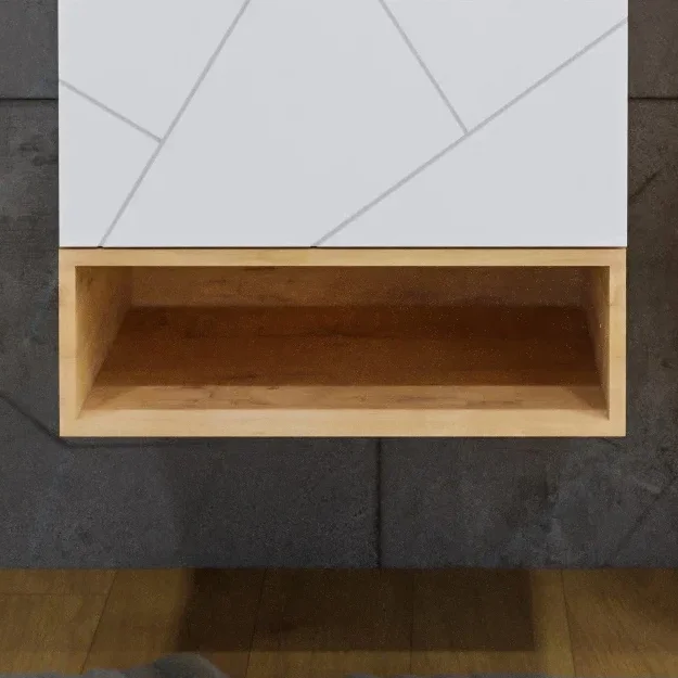 Ниша для тумбы Бриклаер Кристалл 60 дуб бунратти  4627125415883 - 0