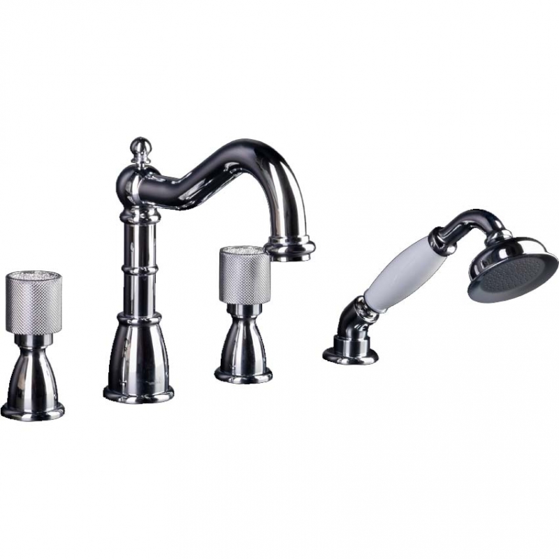 Смеситель на борт ванны Boheme Royal Cristal хром 396-Royal - 0