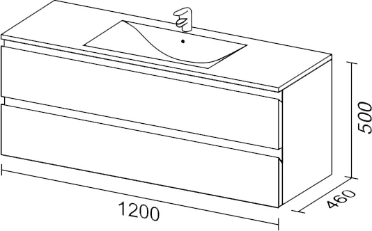 Комплект мебели Sanvit Авеню-2 120 белый глянец - 4