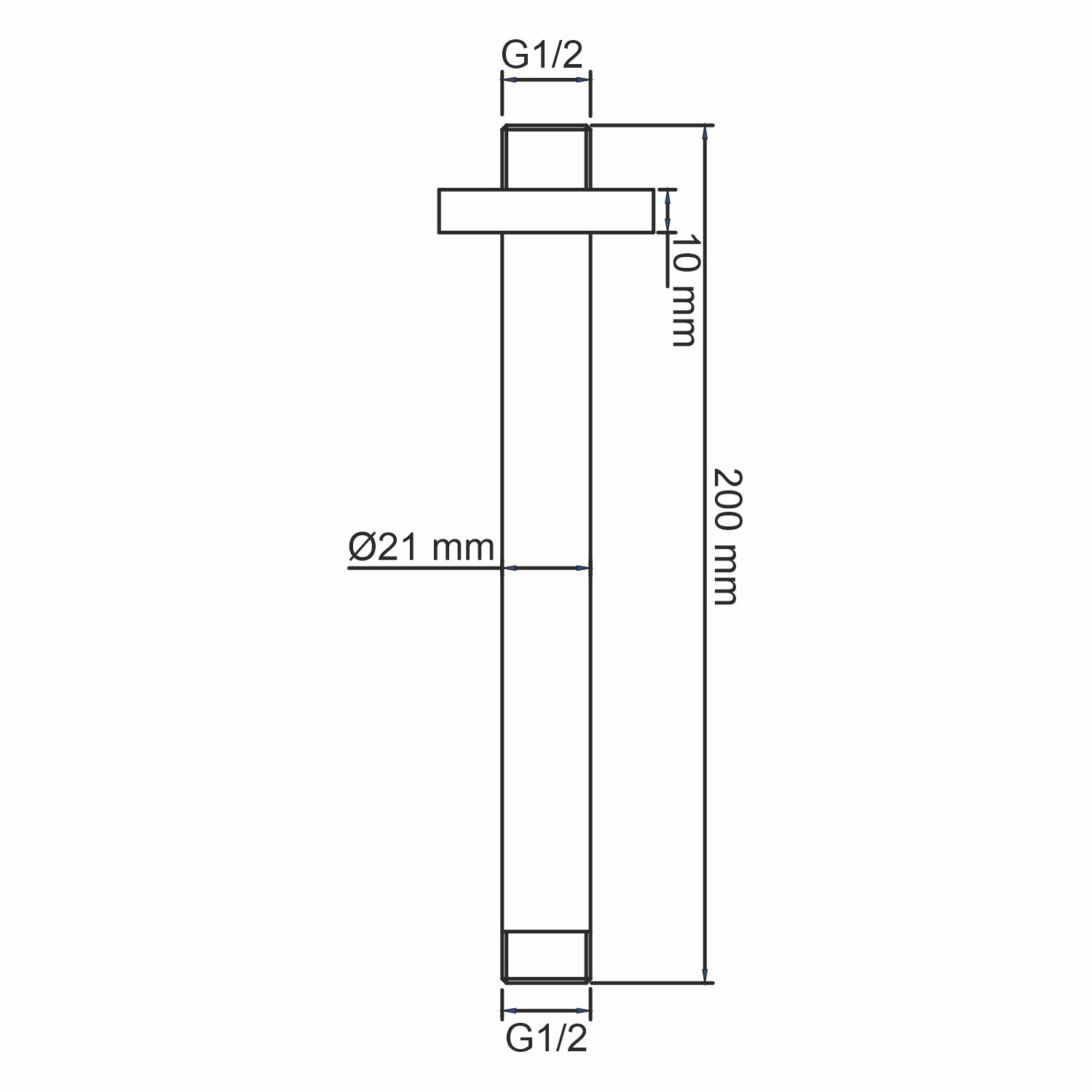 Кронштейн для верхнего душа золото  A234 - 1