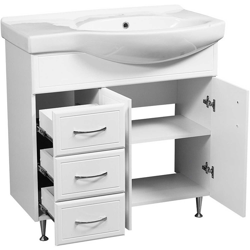 Тумба под раковину Stella Polar Концепт Коралл 80 L белый SP-00000129 - 2