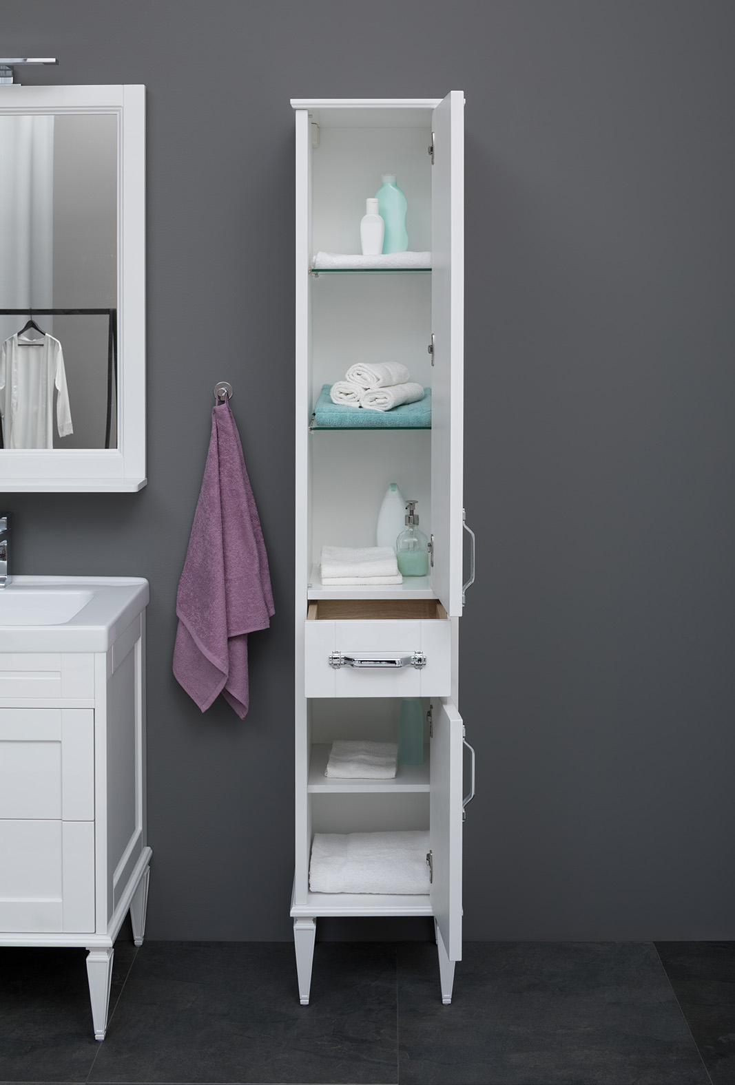 Шкаф-пенал Aquanet Денвер 36 R, белый глянец 199214 - 7