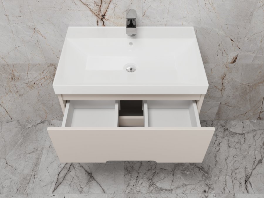 Тумба под раковину Style Line Матис 70 подвесная бежевый ЛС-00002309 - 3