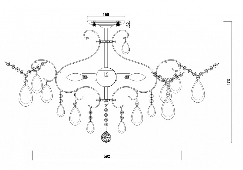 Потолочная люстра Freya Chabrol FR2302CL-06S - 4
