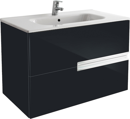 Тумба для комплекта Roca Victoria Nord Black Edition 80 черная ZRU9000097 - 0