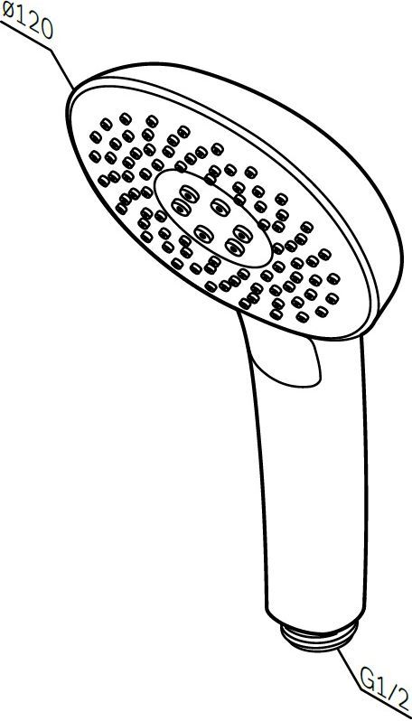 Душевая лейка AM.PM Spirit V2.0 F0270A000 - 1