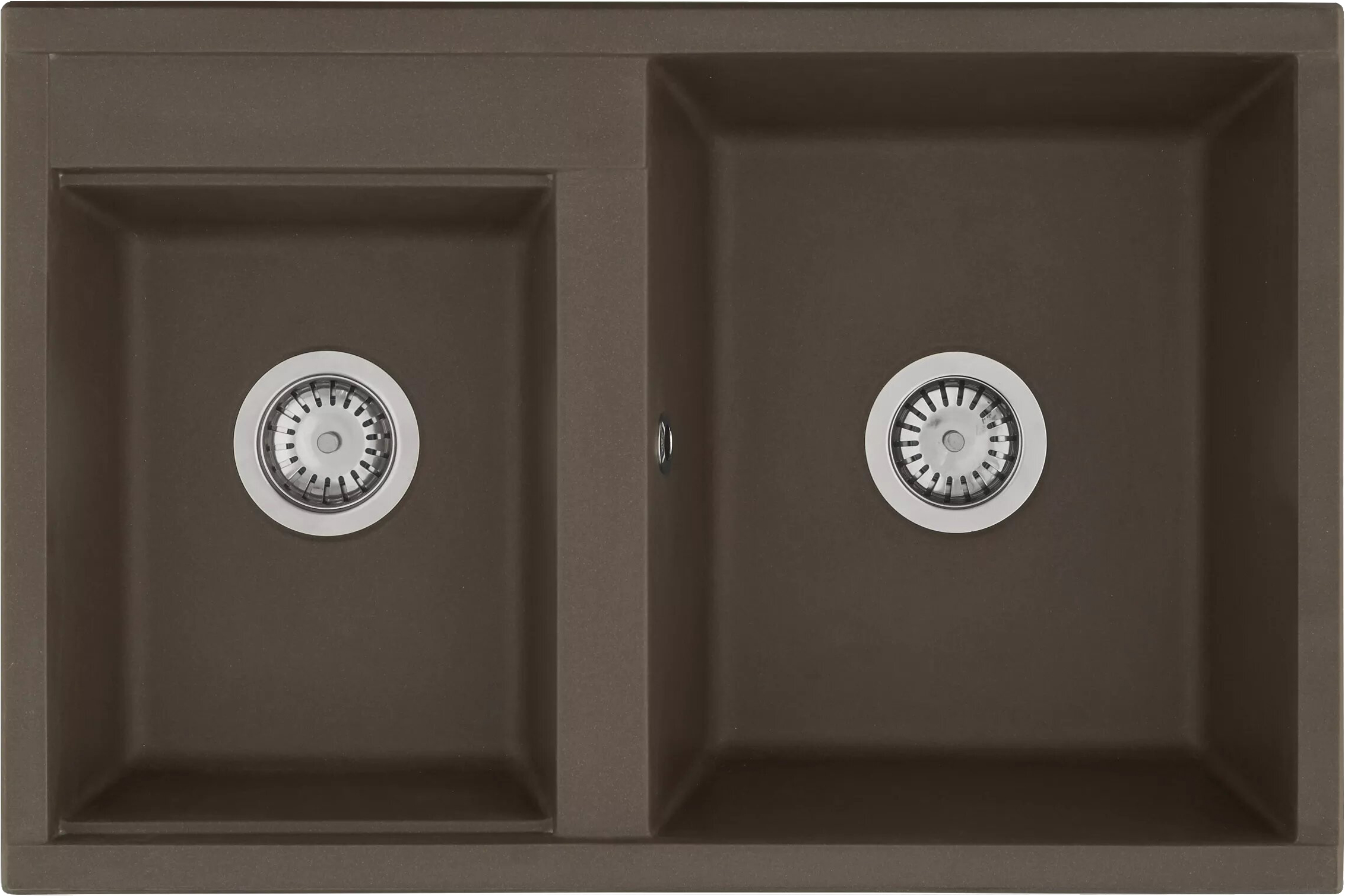 Мойка кухонная AQUATON Делия 78 DBL кофе 1A723132DE280 - 0