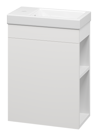 Тумба под раковину Misty Мини 40 белая глянцевая П-Мин01040-011 - 0