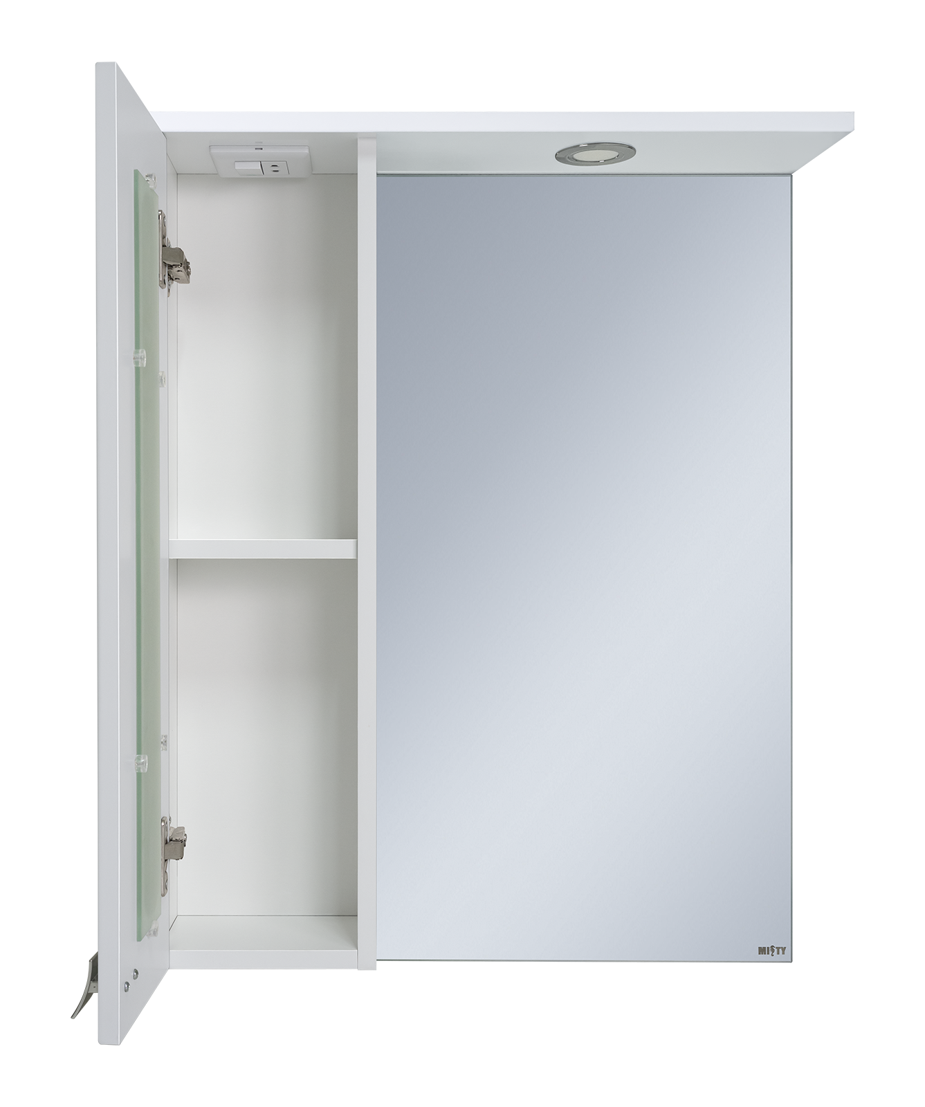 Зеркало-шкаф Misty Урал 60 левое белое с подсветкой Э-Ура-04060-021Л - 1