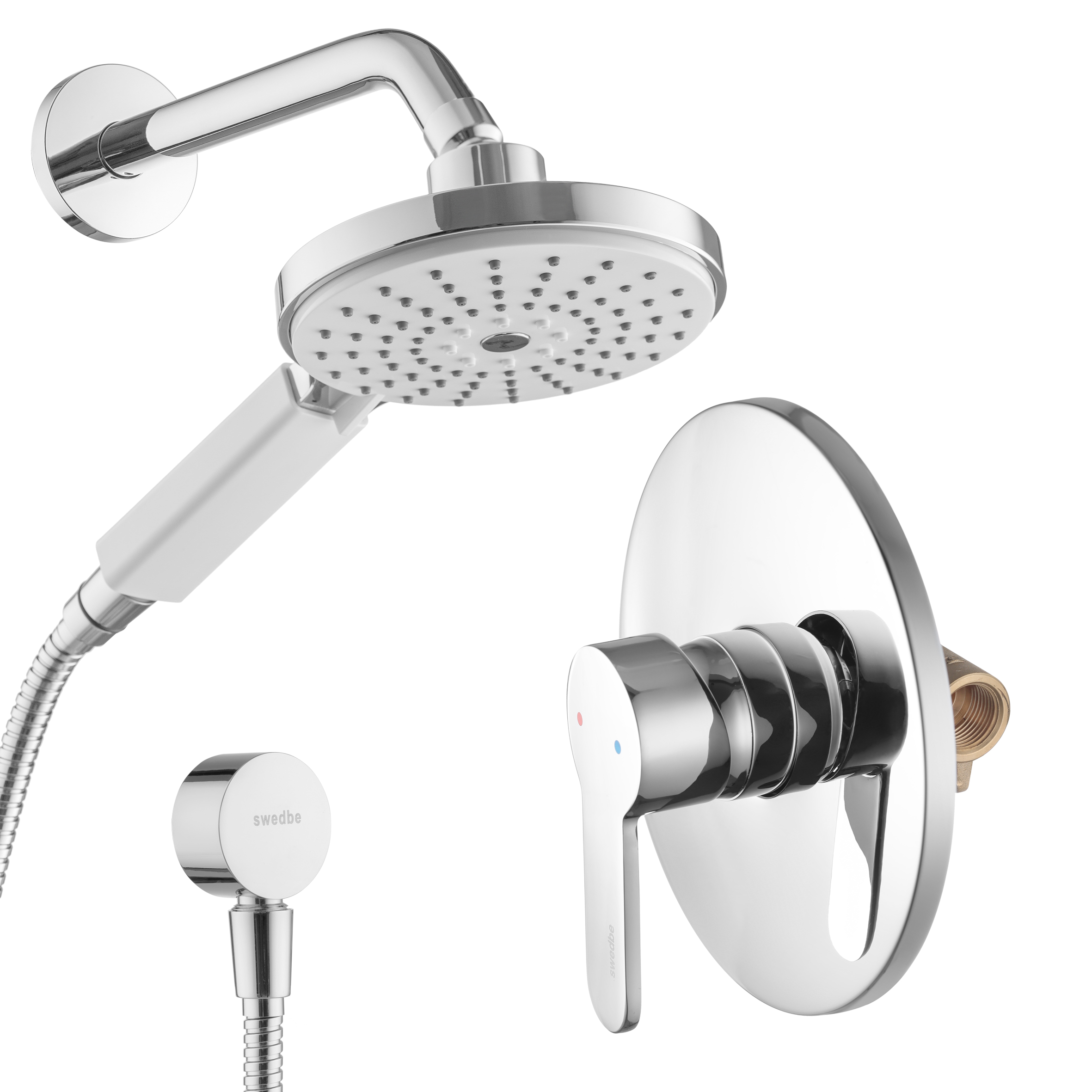 Swedbe Platta Душевой комплект с магнитным держателем со встроенным смесителем 5532 - 1