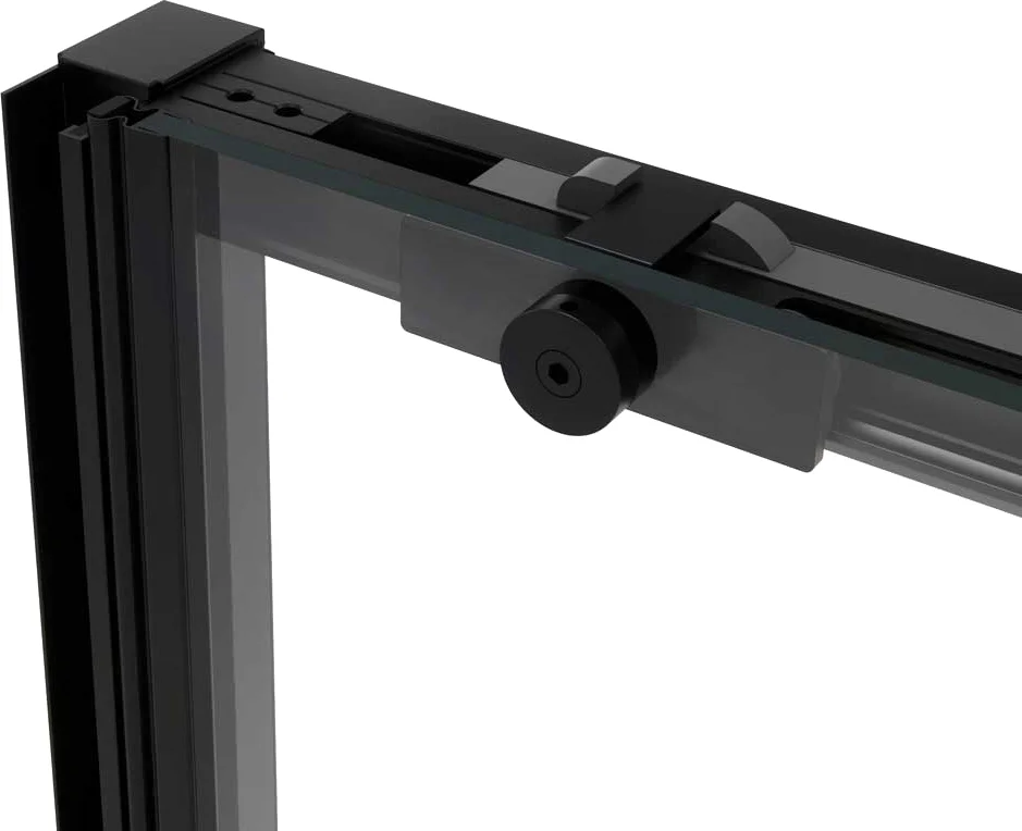 Душевая дверь Vincea Slim Soft 150х200 профиль черный стекло прозрачное VDS-1SS150CLB - 7