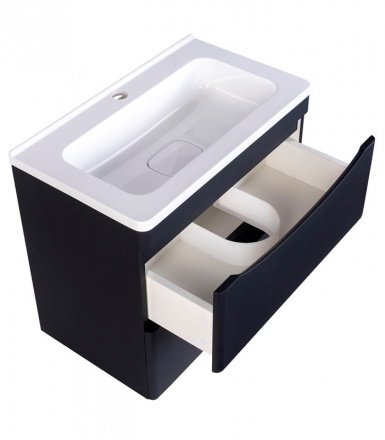Тумба под раковину Style Line Бергамо мини 60 Люкс Plus, черный  СС-00002318 - 1