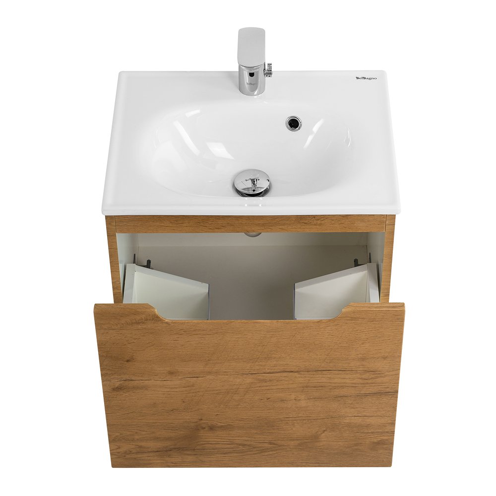 Тумба с раковиной BelBagno Etna 50 светлое дерево - 5