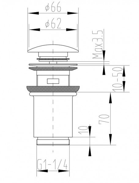 Донный клапан для раковины Zorg Antic AZR 2 BR - 1