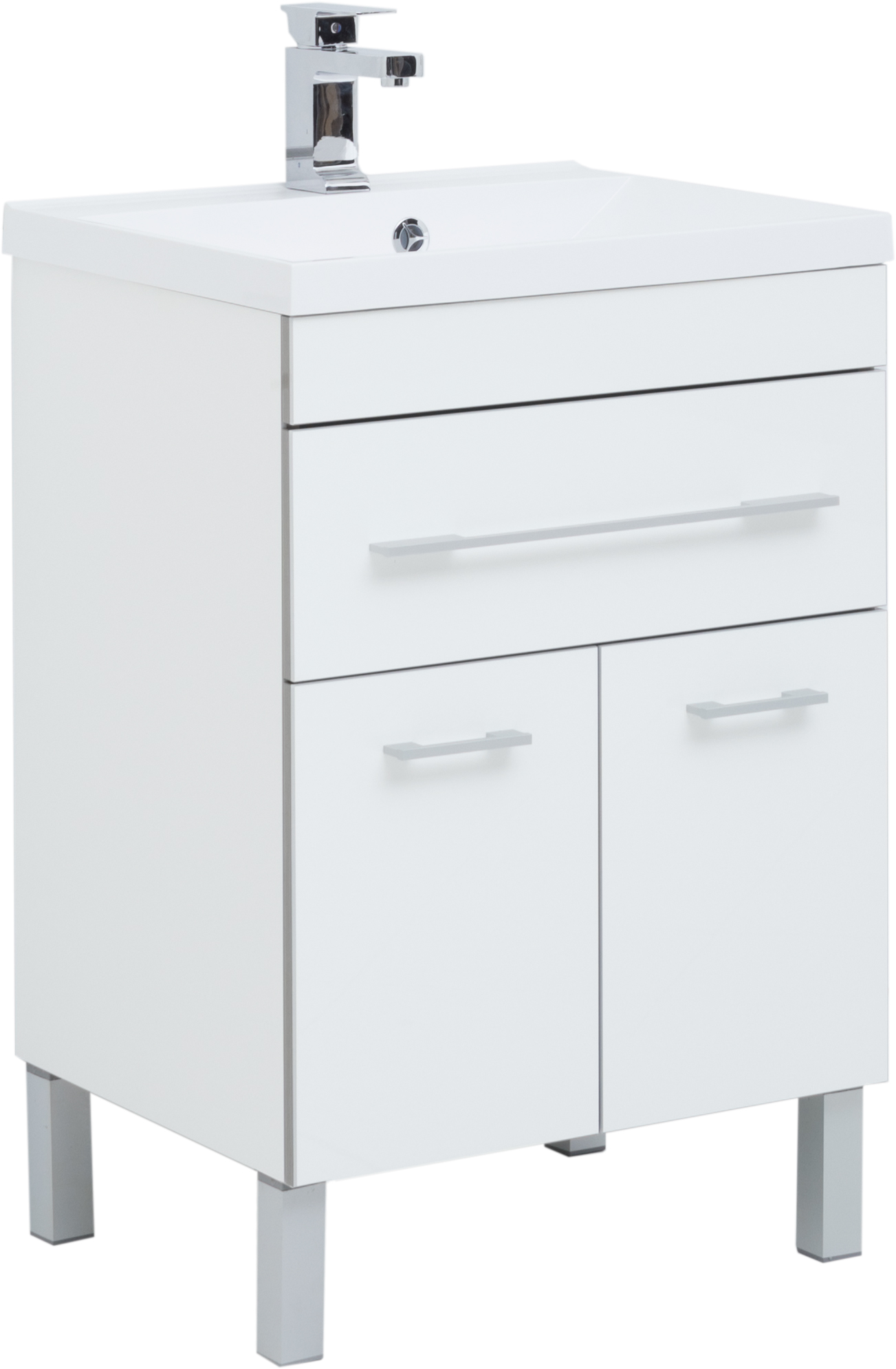 Мебель для ванной Aquanet Верона 58 белая, 1 ящик, 2 двери - 1