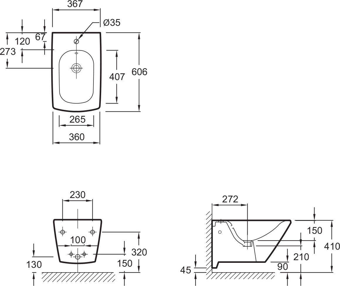 Биде подвесное Jacob Delafon Escale E1298 E1298-00 - 2