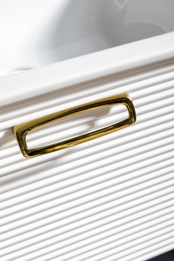 Тумба под раковину Armadi Art Vallessi Avangarde Linea 80 белый - золото 842-080-WG - 2