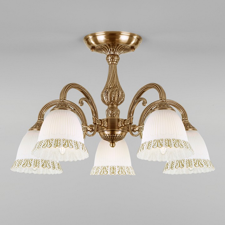 Люстра на штанге Eurosvet Campina 60107/5 античная бронза - 0