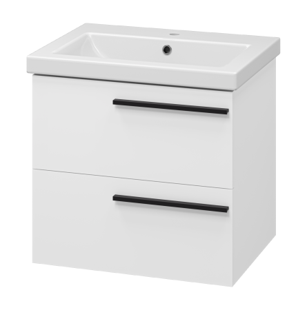 Тумба под раковину Misty Ненси 60 белая матовая П-Нен-09060-012Я - 0