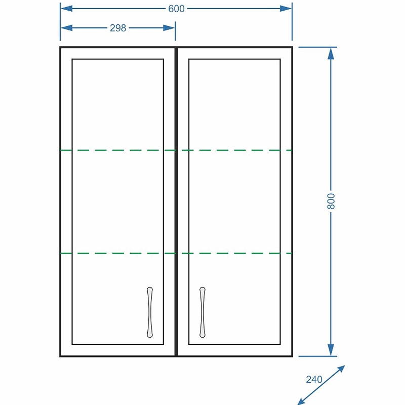Шкаф подвесной Stella Polar Концепт 60 белый SP-00000140 - 4