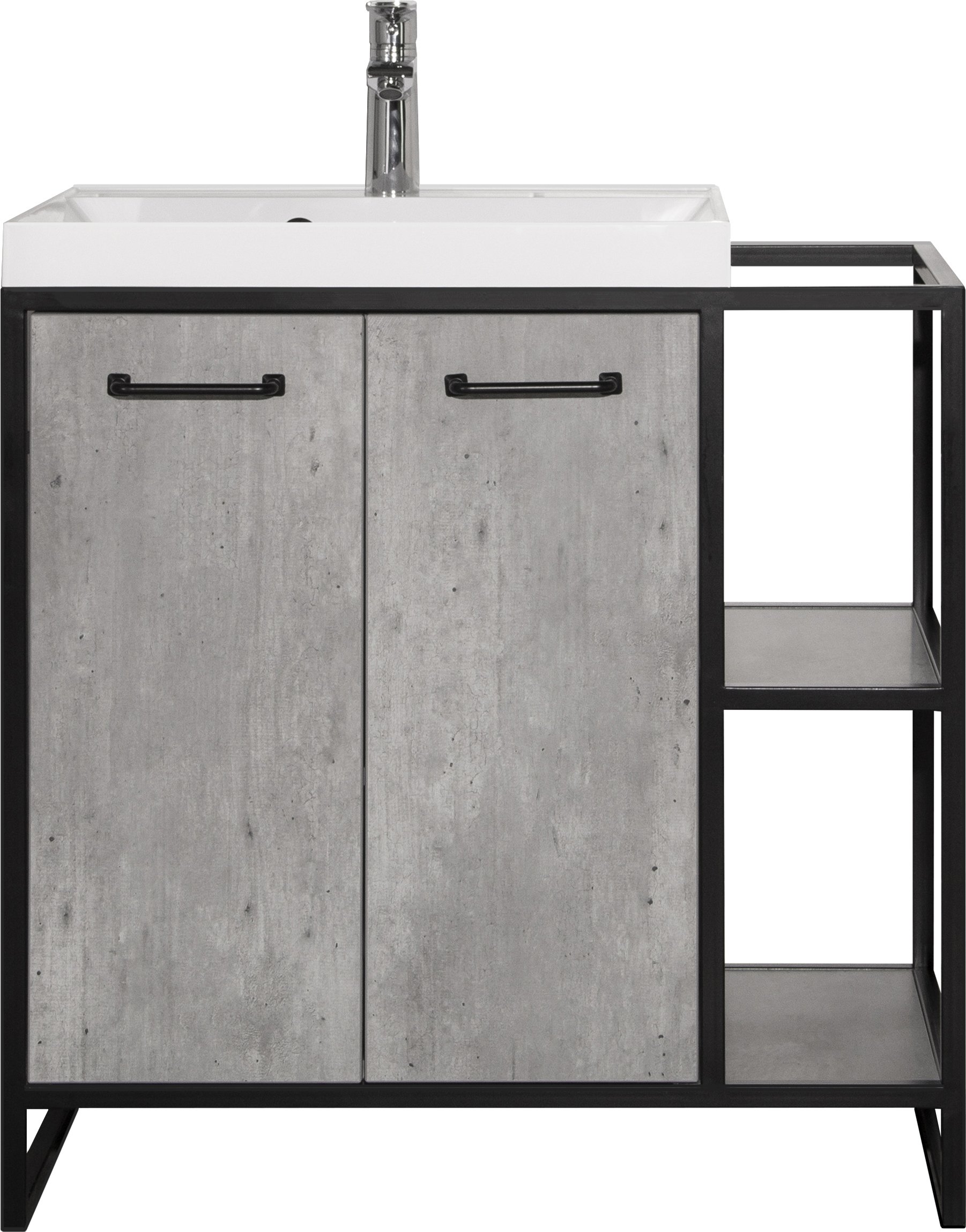 Тумба для комплекта Style Line Лофт 80 бетон ЛС-000010019 - 4