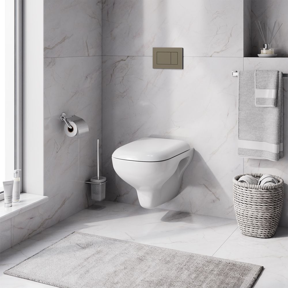 IS3801700 Комплект инсталляция с клав глянц хром с подвесным унитазом Like FlashClean с сид-ем м/лиф - 1