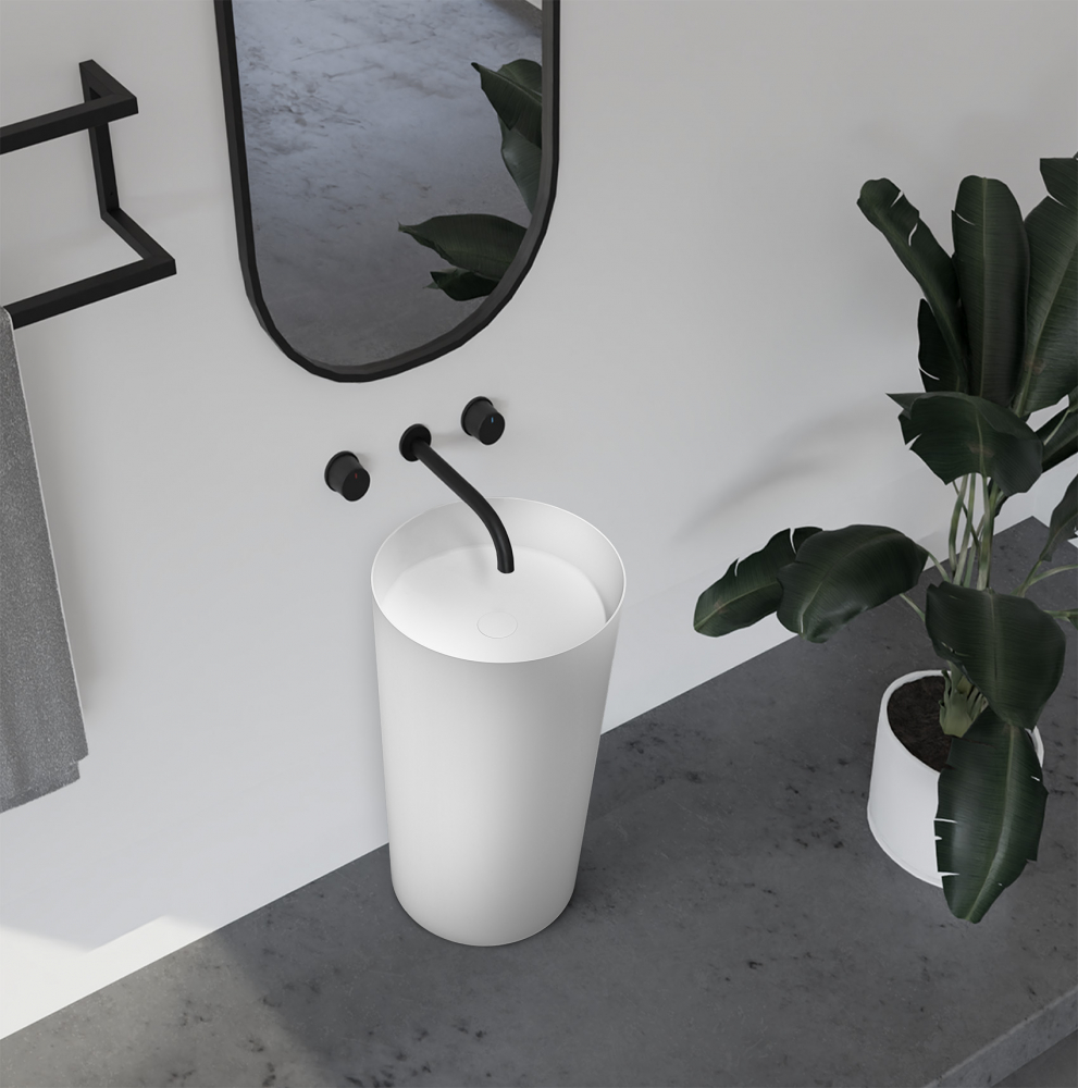 Раковина отдельностоящая ABBER Stein AS2506-H белая матовая - 1