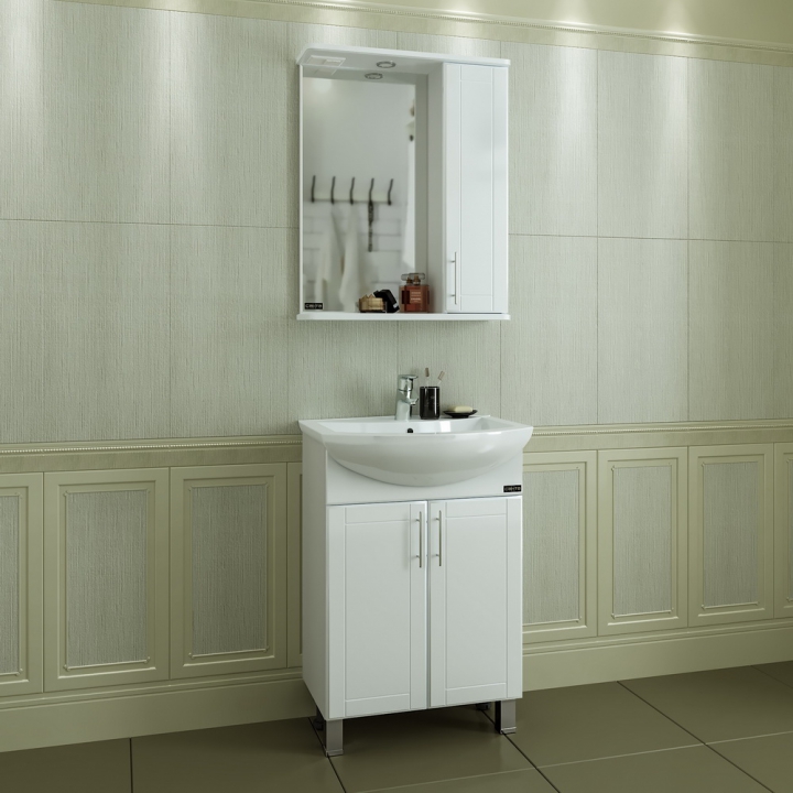 Тумба под раковину напольная Санта Дублин 60 белый 223006 - 3