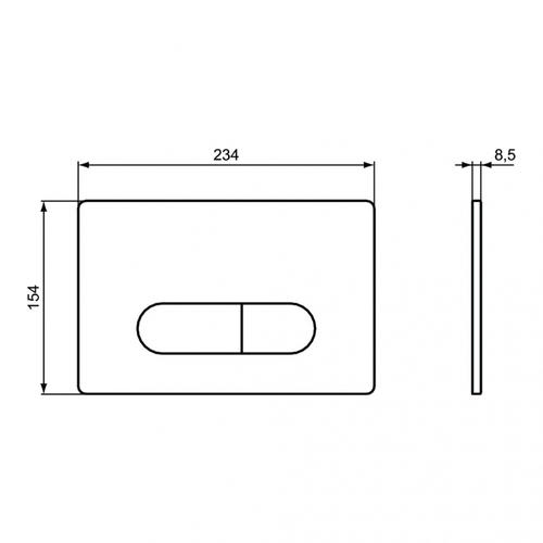 Кнопка смыва Ideal Standard Oleas хром, матовый  R0116JG - 2